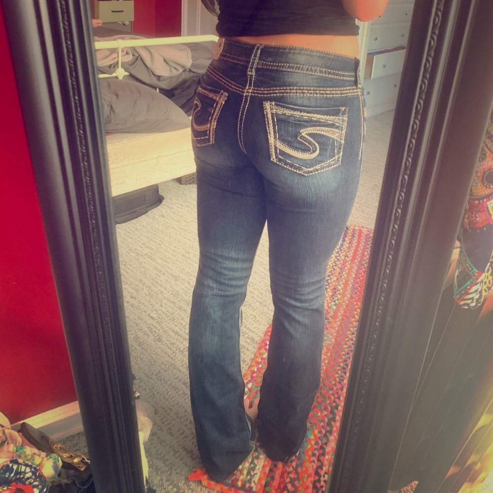Silver Flared Jeans